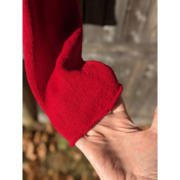 David‎ Brooks Christmas Sweater Womens M Rudolph Red Santa Charms Vtg - Picture 3 of 13